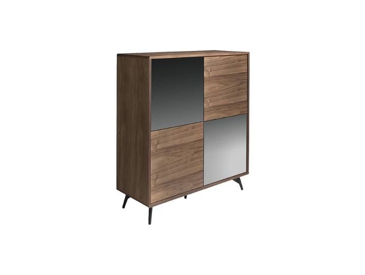 Grosses Design Highboard „Collex“ Nussbaum, Schwarz Angel Cerdá