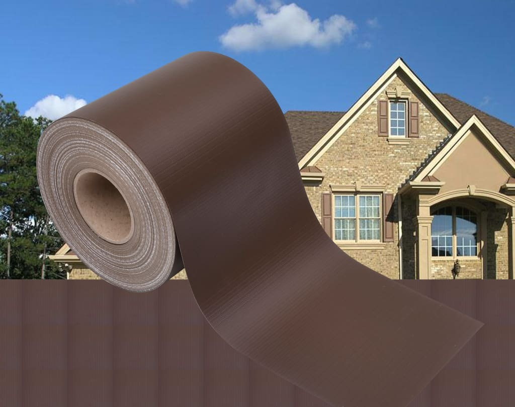 Prolenta Privacy-lat van PVC, Bruin, 35 x 0,19 m