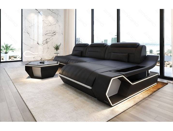 Ecksofa Toscano L-Form in Leder