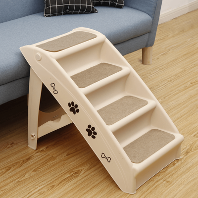 Lush Living Finds Light Weight Foldable Dog Stairs, Non Slip Pet Ladder With Rubber Feet For Dogs, Portable Folding Pet Steps Light Weight Foldable Dog Stairs, Non Slip Pet Ladder With Rubber Feet For Dogs, Portable Folding Pet Steps