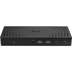 i-tec Catriple4kdockpd2ch (USB-C, 13 Ports), Dockingstation + USB Hub, Schwarz