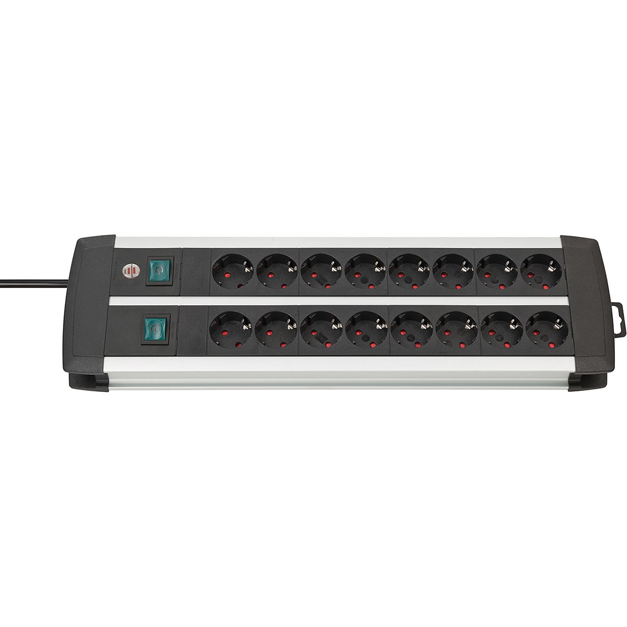 3.00m Brennenstuhl Steckdosenleiste Premium-Alu-Line Schwarz/Silber 16 (1391000916)