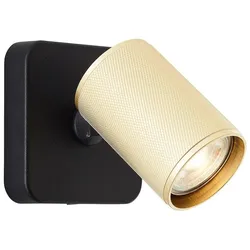 Brilliant, Wandleuchte, Marty LED Wandspot sand schwarz/matt gold (345 lm)