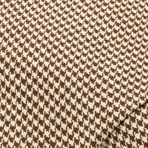Bourette-Seide "Hahnentritt", braun/creme