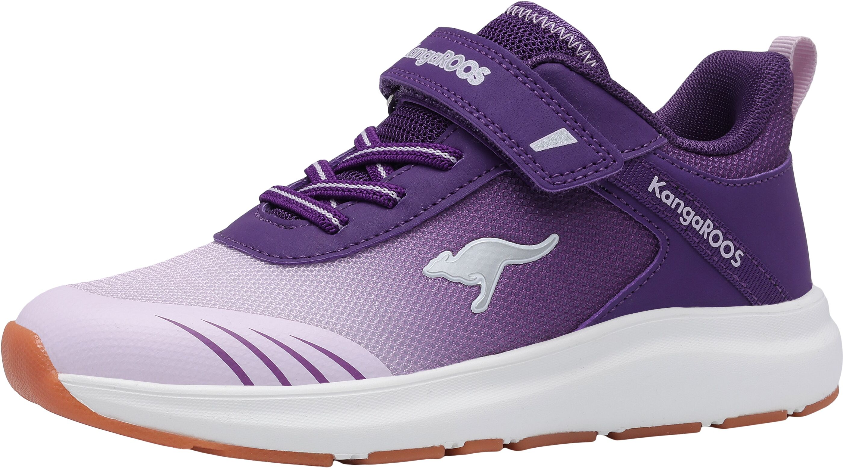 Sneaker KANGAROOS "KB-RIDA EV", Jungen, Gr. 29, lila (acai, orchid), Mesh, Synthetik, Schuhe Sneaker, Nicht abfärbende Sohle acai, orchid 29