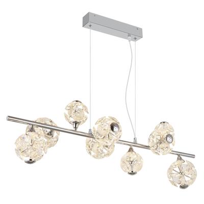 GLOBO LIGHTING Hängeleuchte "VIRINA", silber (verchromt), H: 120cm, 1 Stk., Leuchten, Hängelampe Esszimmer-Leuchte Esstischleuchte Wohnzimmer, Hängeleuchte