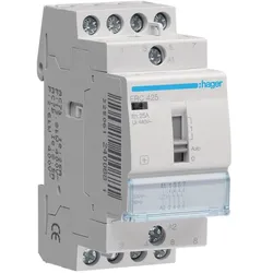 Hager Installationsschütz für Reiheneinbau 25A 4S 230V, Handschaltung - ERC425