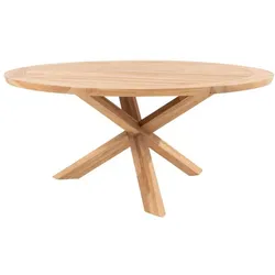 4 SEASONS OUTDOOR Gartentisch Prado Ø 160 cm Holz Braun Teak