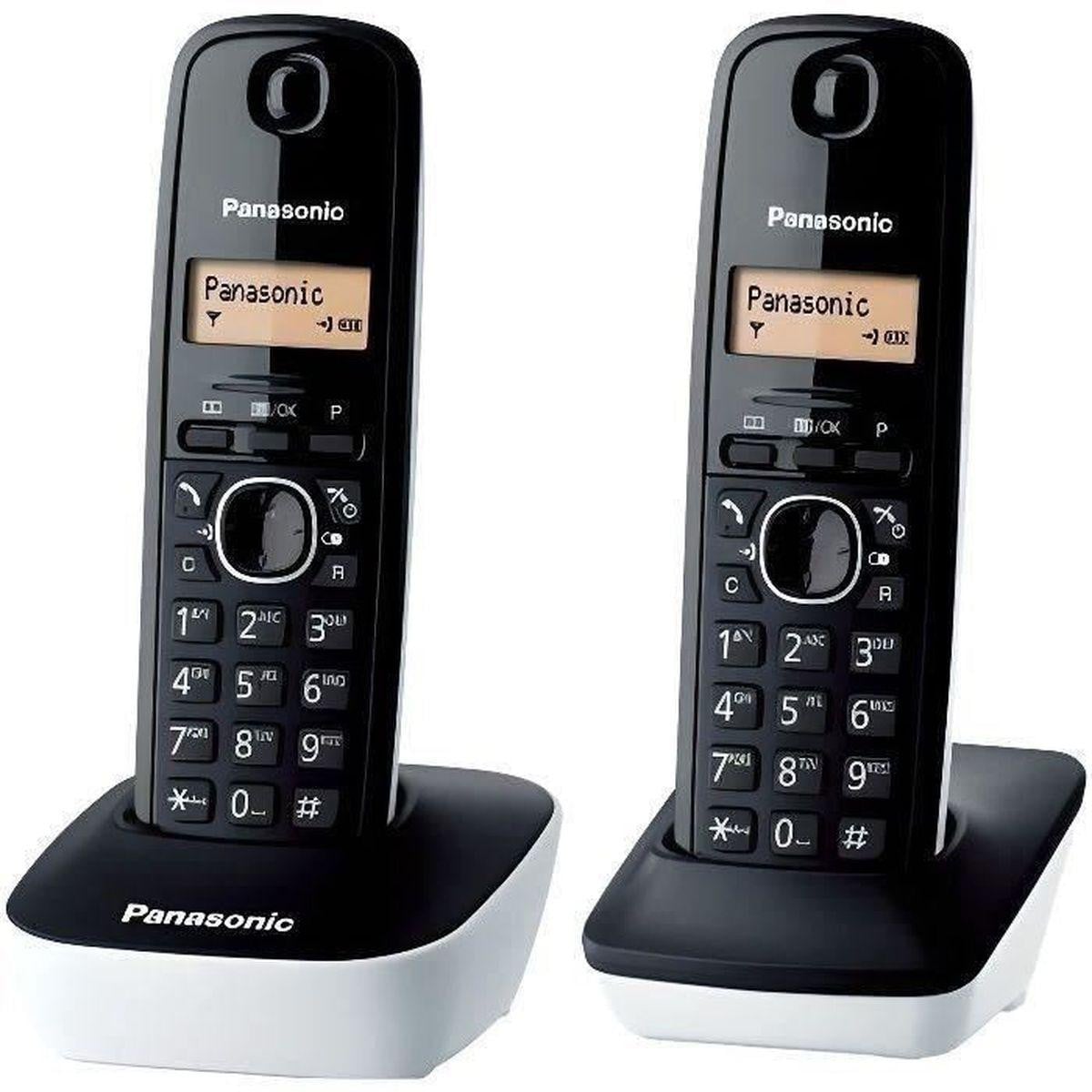 Panasonic KX-TG1612FRW draadloos telefoonapparaat met nummerweergave en DECT