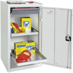 Stumpf & Kossendey, Werkstattschrank, Werkzeug-/Beistellschrank H1000xB500xT500 mm 1 Schublade, 2 Böden lichtgrau, RAL 7035/lichtgrau,... (50 cm, 100 cm)