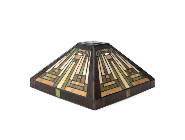 Mission abat-jour accessoires remplacement ambre marron Mission Style vitrail abat-jour pour lampe de Table