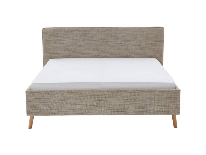 Gepolstertes Bett Lina Stoff Toffee 160 x 200 cm - Material: Polyester - Bett