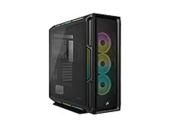 Corsair Boîtier Moyen-Tour connecté en Verre trempé iCUE 5000T RGB, Noir