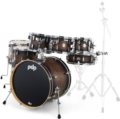 DW PDP CM7 Satin Charcoal B. Satin Charcoal Burst