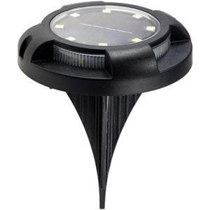 ChiliTec Wegeleuchte SGL604, schwarz, mit Solar, Bodeneinbauleuchte, LED, IP44, mit Dämmerungssensor, Ø 10,5cm