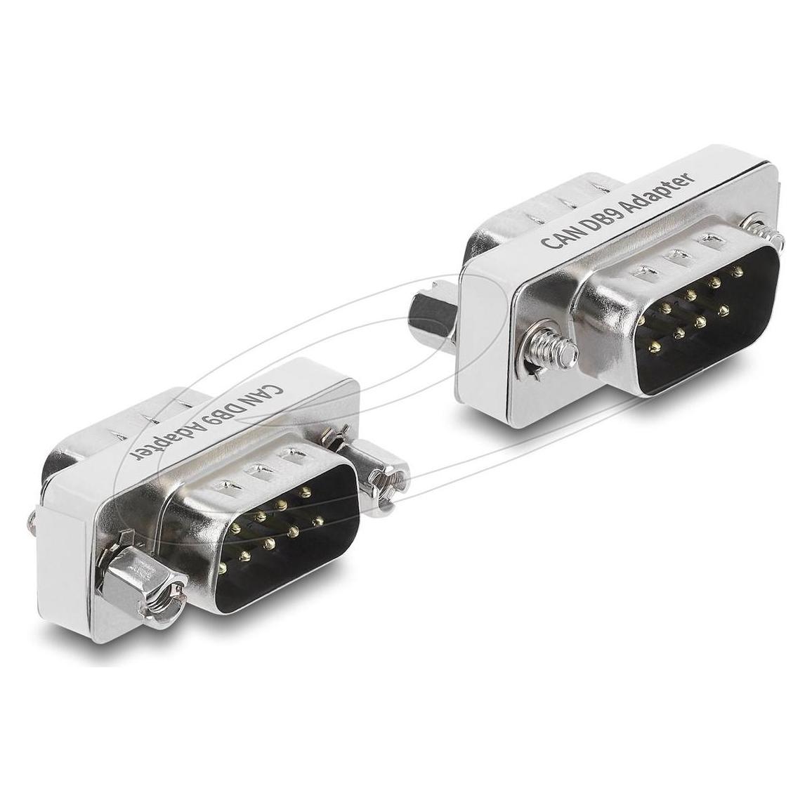 Delock D-Sub 9 Pin CAN Bus Adapter Stecker zu Stecker 120 Ohm Abschlusswiderstand (91312) (91312)