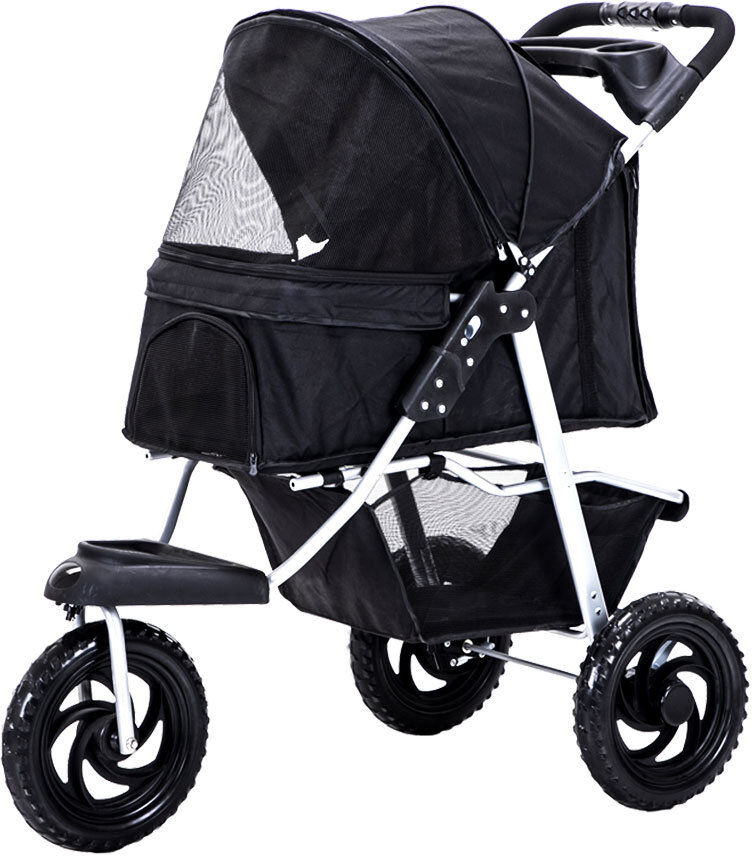 Skylos Foldable Pet Bike Trailer Black 33cm H X 83cm W X 36cm D