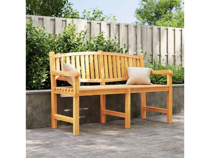 vidaXL Gartenbank 149,5x60x90 cm Massivholz Teak