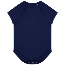 Larkwood Kinder Body mit kurzen Ärmeln aus Bio-Baumwolle Baby-Body LW655 navy 3/6 Monate