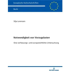 Notwendigkeit von Vorzugslasten, Fachbücher von Silja Lorenzen