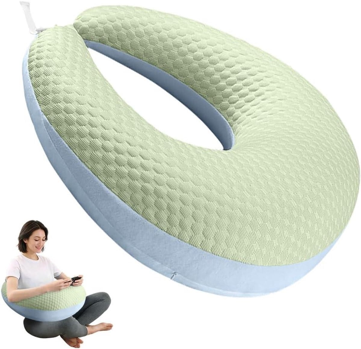 Ergonomisch Lees- en Steunkussen voor Volwassenen - Lichtgroen - Medium