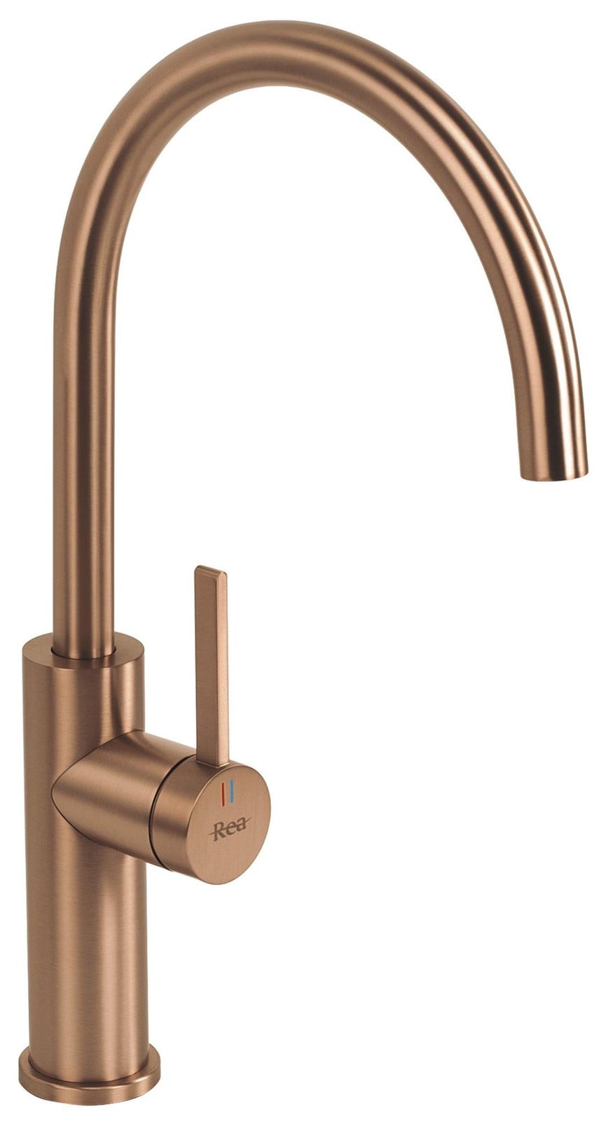 Rea Keukenkraan Rivo met draaibare uitloop in Brush Copper