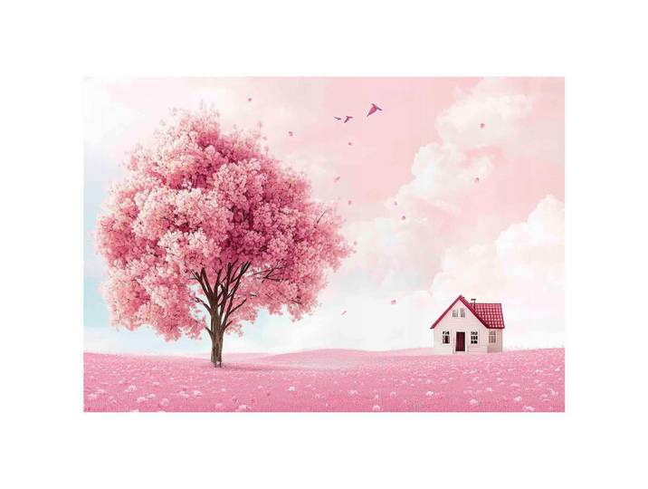 Wallarena Fototapete Kinderzimmer Mädchen Baum 250x175, Mehrfarbig, Papier, Baum/Pflanze/Natur, Rechteckig, 250x175 cm, Tapeten & Wandverkleidungen, Fototapeten
