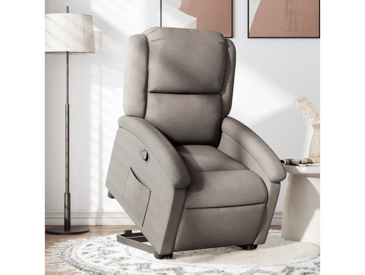 vidaXL Relaxsessel, Relaxsessel mit Aufstehhilfe Taupe Stoff