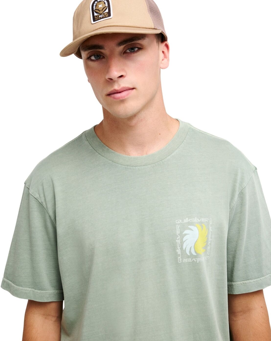 T-Shirt QUIKSILVER "Evo Vibes", Herren, Gr. XL, iceberg grün, Obermaterial: 100% Baumwolle., Shirts T-Shirt iceberg grün XL