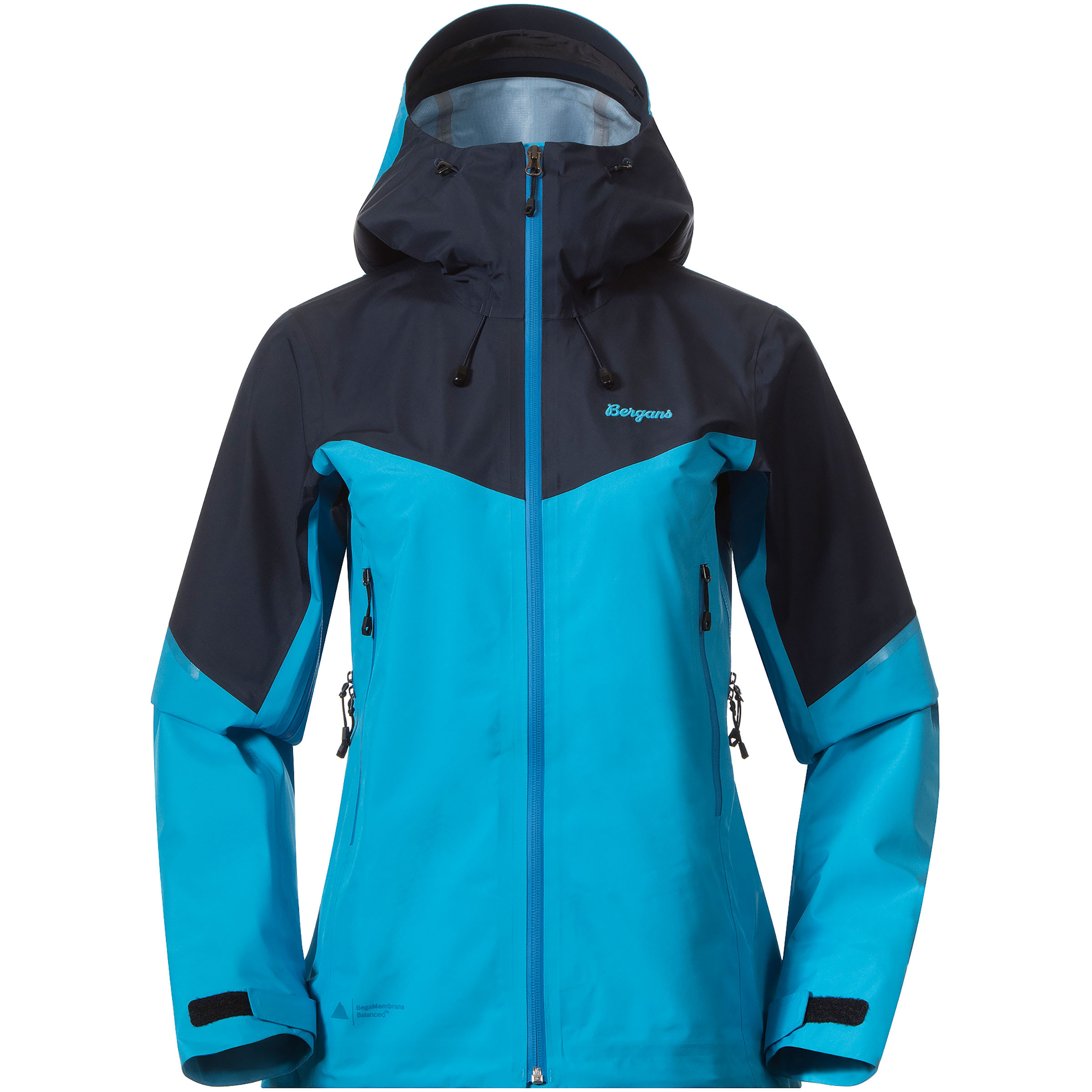 Bergans Rabot Light 3L Shell Damen Regenjacke tuerkis Größe S Trekking Elastisch Wasserabweisend
