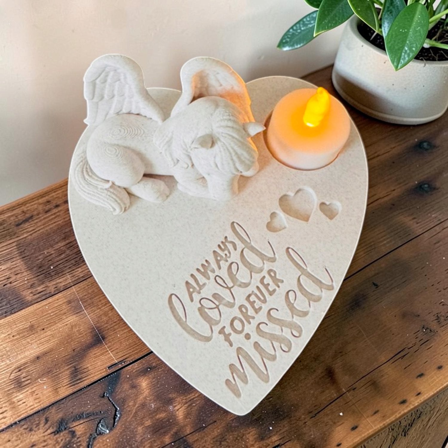 Herdenkingshart Paard - Decoratief herdenkingsbeeld voor op tafel