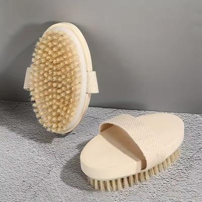 Uplift Essentials Natural Wooden Bristle Body Brush   High Status Deep Cleansing Spa Tool Natural Wooden Bristle Body Brush   High Status Deep Cleansing Spa Tool