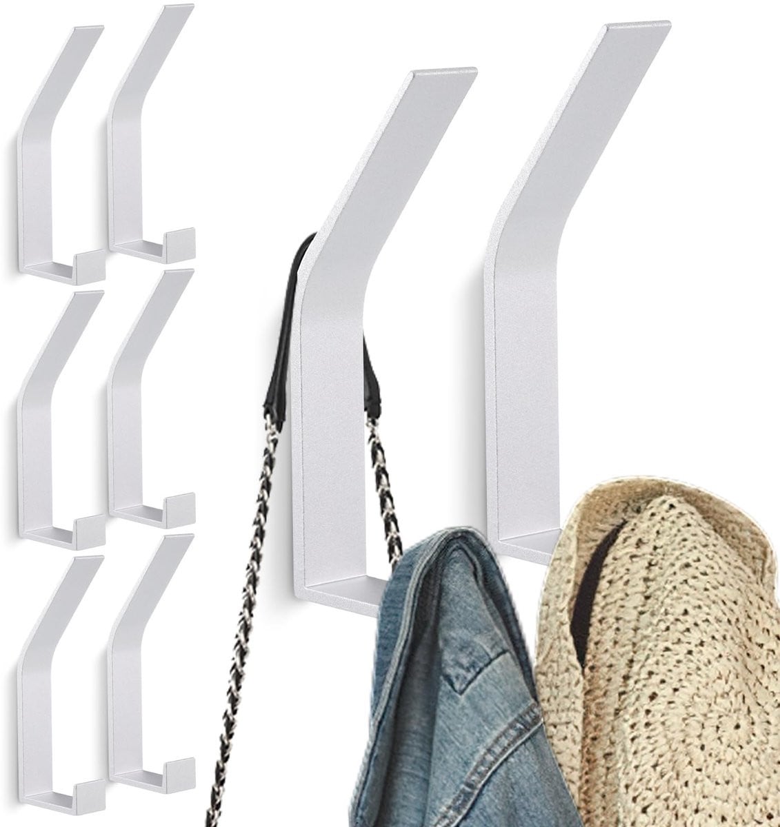 Omgoods Wandkapstokhaken - 8 stuks moderne wandhaken voor kleding en accessoires