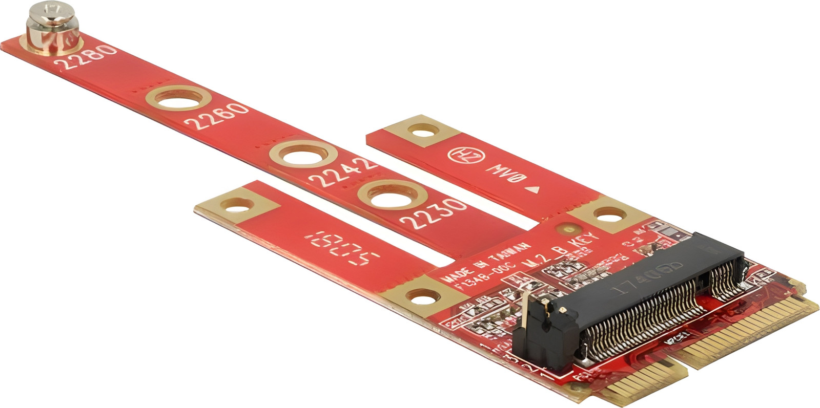 Delock Mini PCIe-converter naar M.2 Key B-slot met Micro SIM-slot