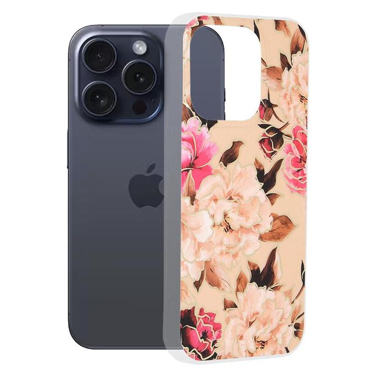 Techsuit - Marble Series - iPhone 15 Pro - Mary Berry Nude (Apple iPhone 15 Pro) (56342577)