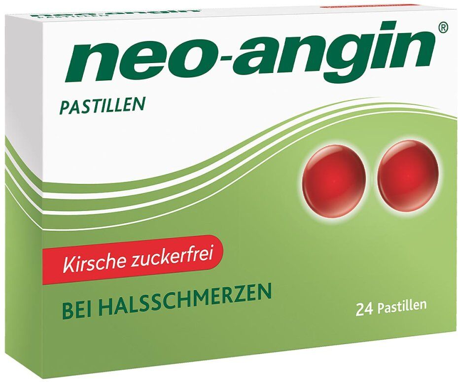 neo-angin Kirsche zuckerfrei 24stk