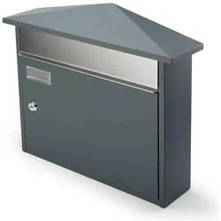 SafePost, Briefkasten, 969 Briefkasten anthrazit RAL7016 Edelst.