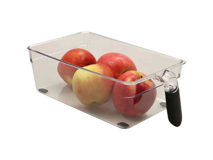 Transparenter Kühlschrank-Organizer mit Griff 28,2 x 15,5 x 8,7 cm