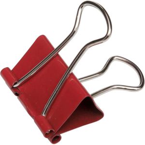 Alco Foldbackklammern 781-12, 19mm, rot, aus Metall, 12 Stück
