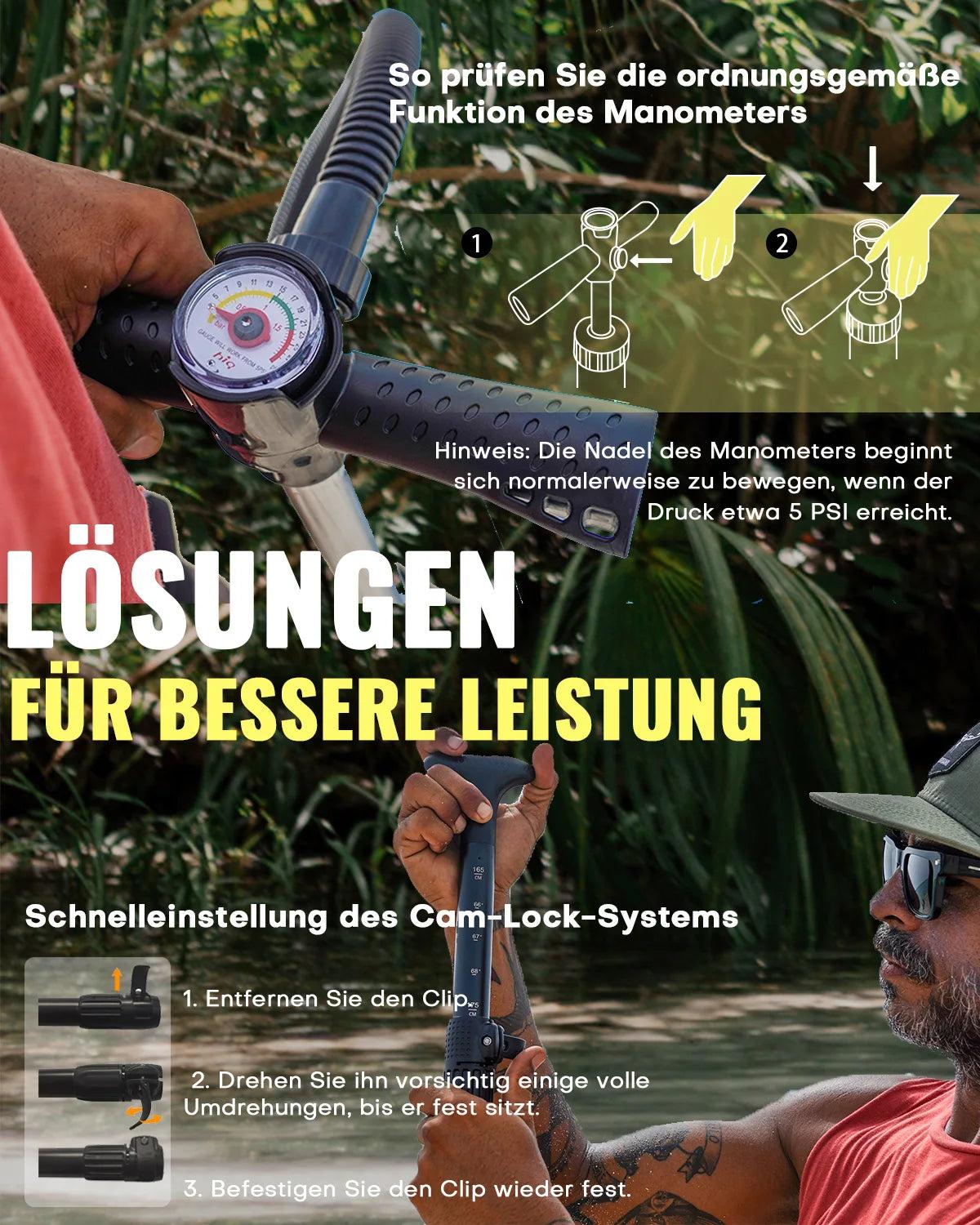 Aufblasbares Paddle Board - SUP Board - Stand-Up-Paddle - Aufblasbares Board - Leicht - Schnell aufpumpbar