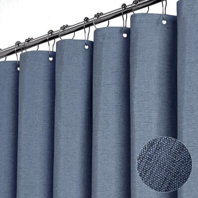 LightInthebox Thick Linen Fabric Shower Curtain, Heavy Duty Luxury Decorative Shower Curtains for Bathroom and Bathtubs, Classic Hotel Spa Quality Design, Waterproof Washable
