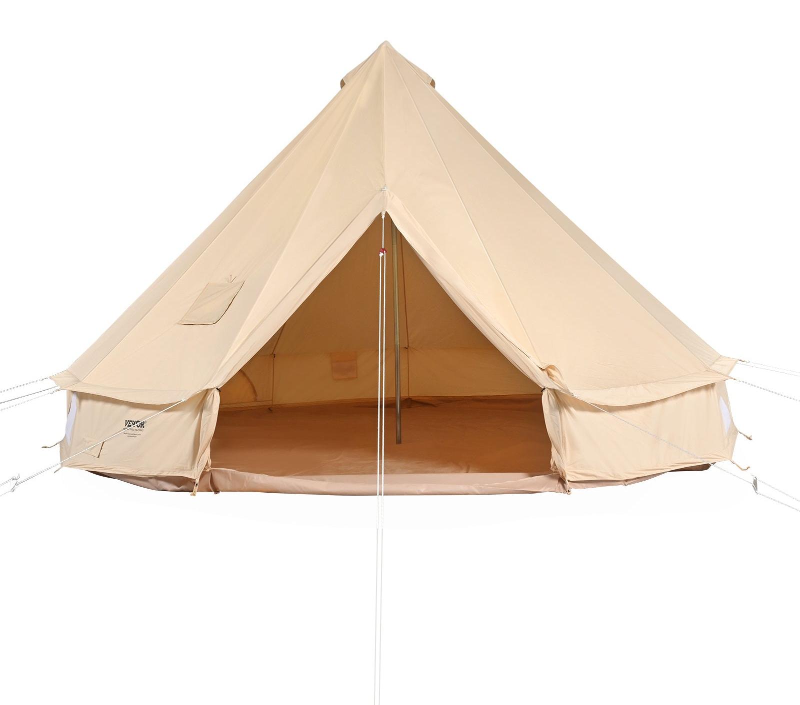 Zelt aus Baumwollcanvas - Tipitent - Familienzelt - Campingzelt - Jurte-Zelt - Durchmesser 3 Meter - Atmungsaktives TC-Canvas