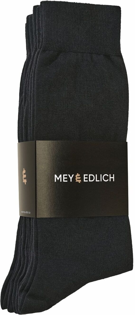 Mey & Edlich Treue Socke Sixpack Schwarz 39-42