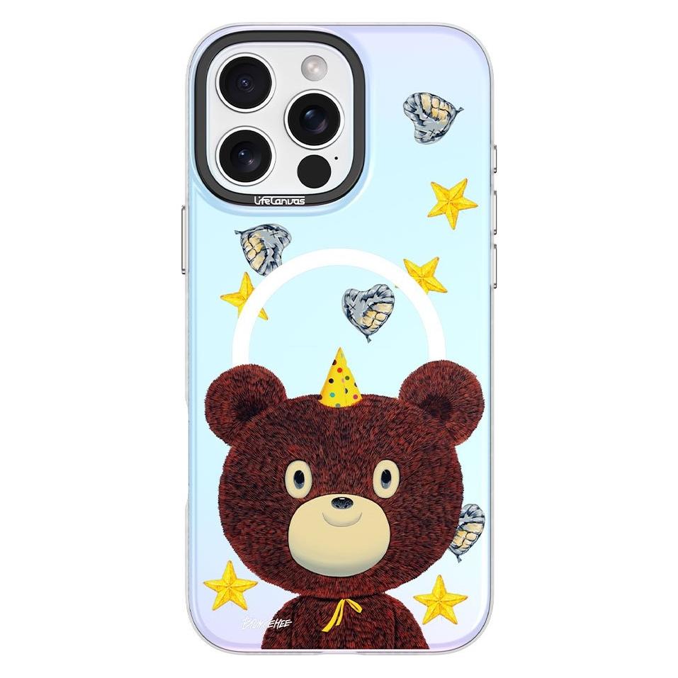 Devia Canvas Series Magnetische Hülle Sternenbär / Schutzhülle / iPhone 16 PLUS / MagSafe (Apple iPhone 16 Plus) (6942297117426)