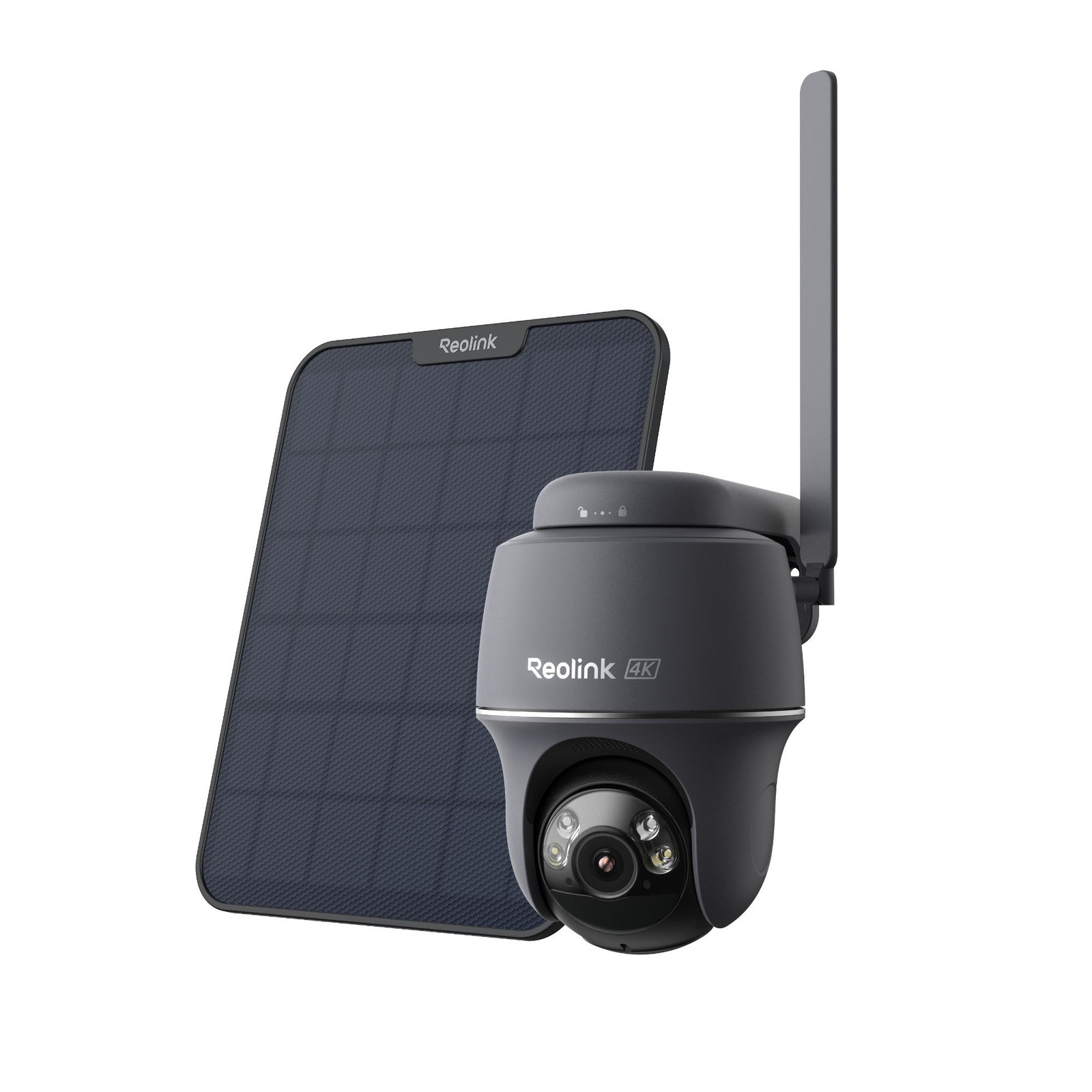 Reolink Go PT Ultra+ 4K 8MP 4G LTE Accu-aangedreven Bewakingscamera voor Buiten met Zonnepaneel, Grijs