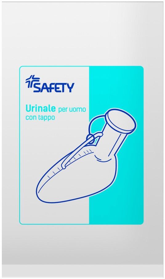 Safety Urinale plastica con tappo urologico monouso