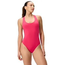 SPEEDO Solid Scoop Neck Damen Badeanzug Rubinrot - XL