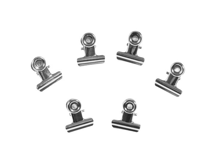6 Metallmagnetclips SILVER