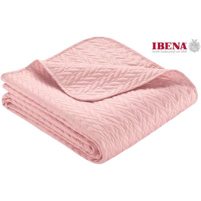 Tagesdecke IBENA "Sonio", rosa, B:140cm L:210cm, Kunstfaser, Tagesdecken, Tagesdecke mit Steppung in diversen Designs, als Überwurf geeignet