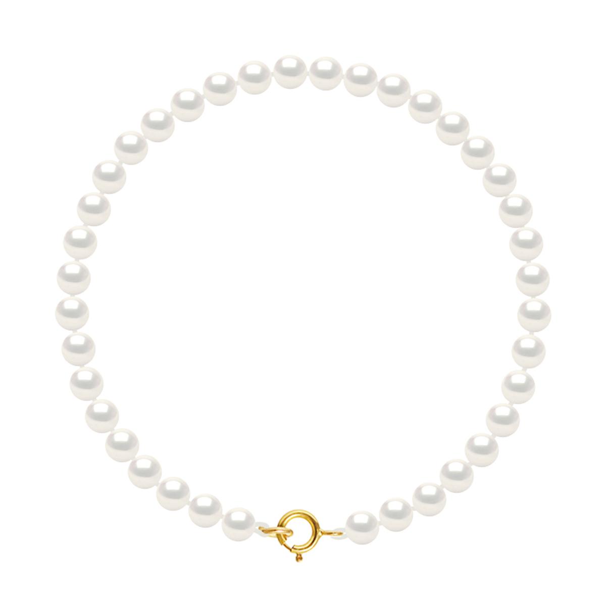 Armband Water Parels Sweet Ronde 4-5mm Wit Geel Goud 18 Karaat